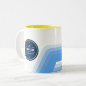 ライトブルーコーヒー/ティーマグカップ ツートーンマグカップ (正面左)