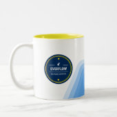 ライトブルーコーヒー/ティーマグカップ ツートーンマグカップ (左)