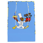 ライトブルーシェフダッキー（アヒルちゃん）カズー抱き枕 ミディアムペーパーバッグ (裏面)