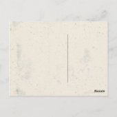 ライトブルーシェブロンありがとうはがき ポストカード (裏面)