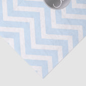 ライトブルーシェブロンプリントモノグラムレターイニシャル 薄葉紙 (詳細)