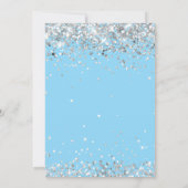 ライトブルーシルバー3rd誕生日パーティー 招待状 (裏面)