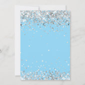 ライトブルーシルバー4th誕生日パーティー 招待状 (裏面)