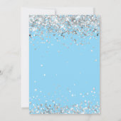 ライトブルーシルバー5thバースデーパーティー 招待状 (裏面)