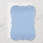 ライトブルーシルバー プリンセス  キンセアニェラ 誕生日 招待状 (裏面)