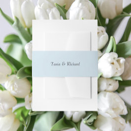 ライトブルーシンプルのスタイル付き名結婚前 招待状ベリーバンド