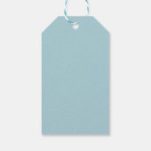 ライトブルーシンプルのスノーフレーク結婚の感謝 ギフトタグ (裏面)