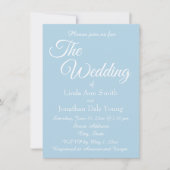 ライトブルーシンプルスタイル結婚ズ 招待状 (正面)