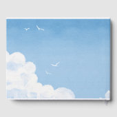 ライトブルースカイウォーター結婚カラーズゲストブック ゲストブック (裏面)