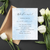 ライトブルースカイシルバー結婚式プログラム