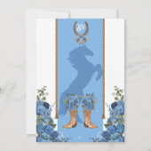 ライトブルースカイフローラウエスタンチャロキンセニェラ 招待状 (裏面)