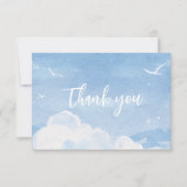 ライトブルースカイ結婚ズサンキューカード サンキューカード (正面)