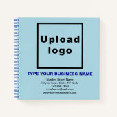 ライトブルースクエアスパイラルにビジネスブランド ノートブック (正面)