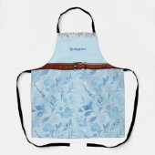 ライトブルースタイリッシュ春エプロン エプロン (正面)