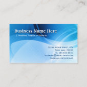 ライトブルースタイリッシュ-モダンおよびハイテク 名刺 (裏面)