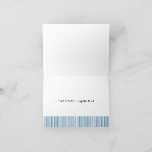 ライトブルーストライプありがとう サンキューカード (内部)