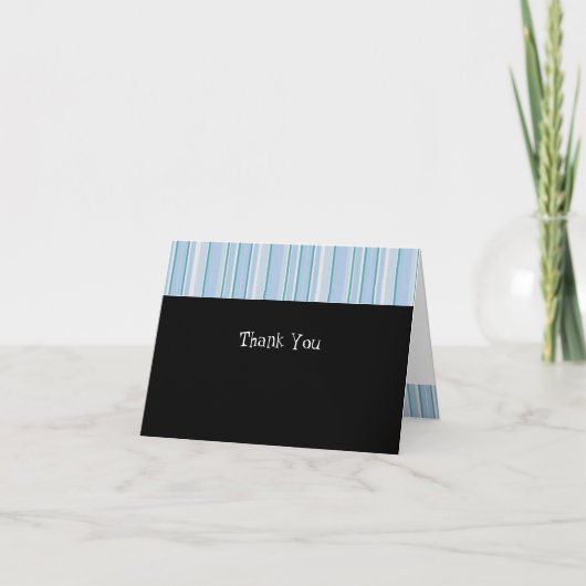 ライトブルーストライプありがとう サンキューカード (正面)