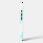 ライトブルーストライプとホワイトのデザイン Case-Mate iPhoneケース (裏面 / 左)