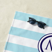 ライトブルーストライプのとホワイトコーストシ航海のック ビーチタオル (インサイチュ)