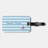 ライトブルーストライプのアンコールモノグラム ラゲッジタグ (裏面横)