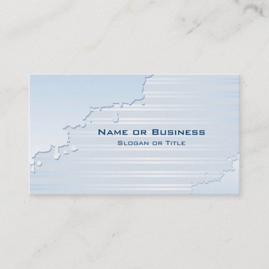 ライトブルーストライプの抽象芸術図形 名刺 (正面)