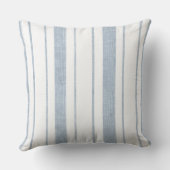 ライトブルーストライプの装飾用クッション クッション (裏面)