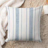 ライトブルーストライプの装飾用クッション クッション (ブランケット)