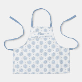 ライトブルースノーフレークかわいい子供の休日 エプロン