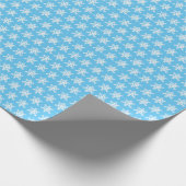 ライトブルースノーフレークラップ紙 ラッピングペーパー (角)