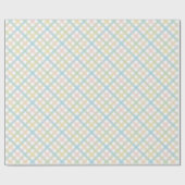 ライトブルーソフトグリーン赤面ピンクプレイドパターン ラッピングペーパー (フラット)