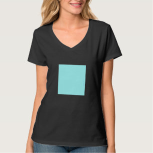 ライトブルーターコイズ無地のカラーシンプルカラープライ Tシャツ