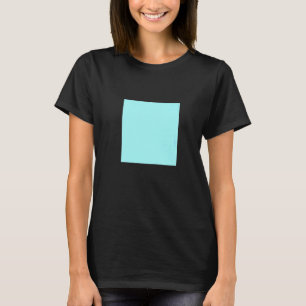 ライトブルーターコイズ無地のカラーシンプルカラープライ Tシャツ