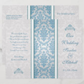 ライトブルーダマスクオンシルバー結婚式 プログラム (正面/裏面)