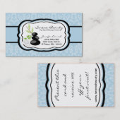 ライトブルーダマスクスパホットストーンビジネスカード 名刺 (正面/裏面)