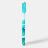 ライトブルーダリアフラワー iPhoneケース (右側面)