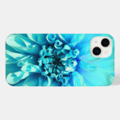 ライトブルーダリアフラワー iPhoneケース (裏面横)