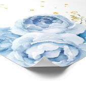 ライトブルーダークスキンプリンセス誕生日へようこそ ポスター (角)