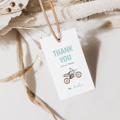 ライトブルーダートバイク誕生日ギフトラベル ギフトタグ