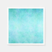 ライトブルーティール(緑がかった色)アクアウォーターカラー紙 カラフル スタンダードカクテルナプキン (正面)