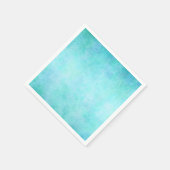 ライトブルーティール(緑がかった色)アクアウォーターカラー紙 カラフル スタンダードカクテルナプキン (角)