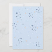 ライトブルーテディベア熱い空気バルーンベビーシャワー 招待状 (裏面)