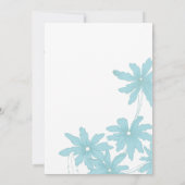 ライトブルーデイジーオン結婚ホワイト 招待状 (裏面)