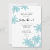 ライトブルーデイジー結婚ズリハーサルディナー 招待状 (正面)