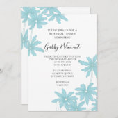 ライトブルーデイジー結婚ズリハーサルディナー 招待状 (正面/裏面)