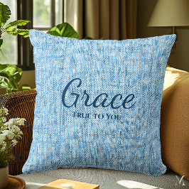 ライトブルーデニムテクスチャ | カスタムホーム素朴 クッション