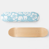 ライトブルーハワイアントロピカルハイビスカス スケートボード (横)