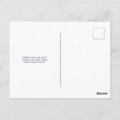 ライトブルーハートをテーマにしたハッピー・ファーザー・デー ポストカード (裏面)