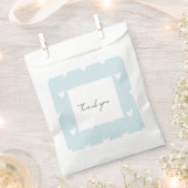 ライトブルーハート優先バッグ フェイバーバッグ (クリップ留めされた状態)