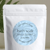 ライトブルーバス体シック丸い製品防水 ラベル