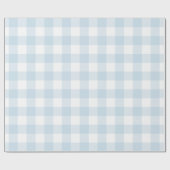 ライトブルーバッファローチェックパターン ラッピングペーパー (フラット)